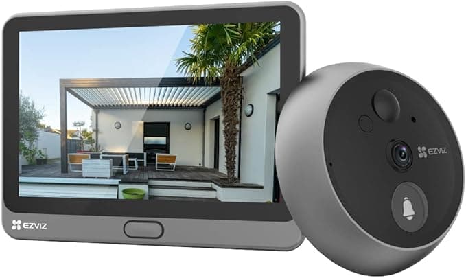 EZVIZ Mirilla Digital de Puerta con Pantalla Táctil a Color de 4.3'' Cámara Video Timbre Inalámbrico Monitor con Batería Recargable 4600mAh,PIR Detección de Movimiento,Audio Bidireccional,Modelo CP4