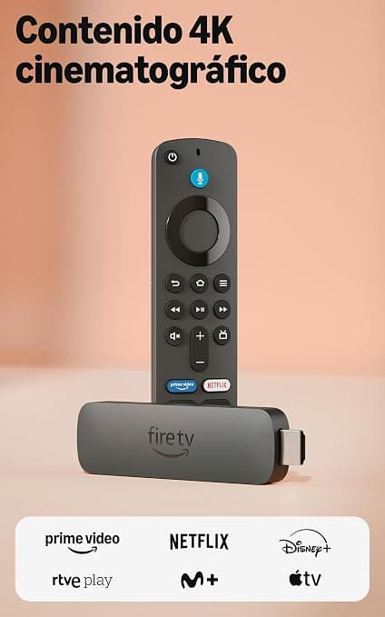 Amazon Fire TV Stick 4K Plus, compatible con Wi-Fi 6, Dolby Vision, Dolby Atmos y HDR10+, encuentra series más rápido con Alexa+
