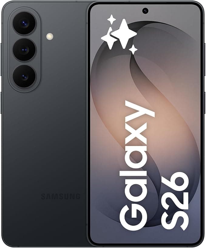 Samsung Galaxy S26, 256GB, Teléfono Móvil con Galaxy AI, Cámara 50MP, 12GB RAM, Batería 4300mAh, Garantía del Fabricante 3 Años + 1 Año Extra, Color Negro (Versión Española)