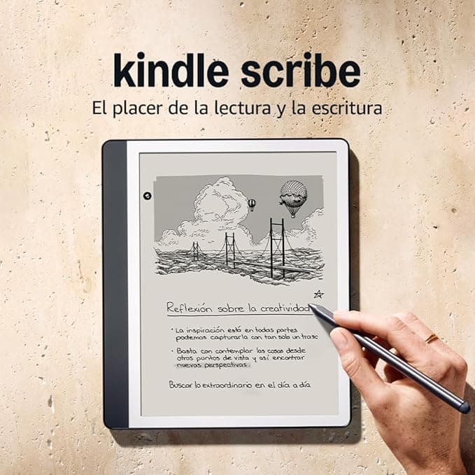 Amazon Kindle Scribe (32 GB) | Pantalla rediseñada con bordes uniformes. Escribe a mano sobre tus libros y documentos | Lápiz prémium | Gris tungsteno
