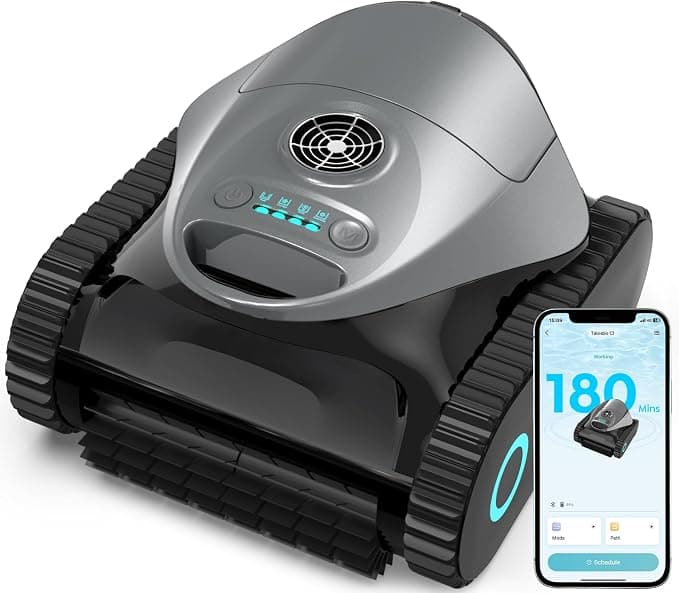 C1 Robot Piscina Limpiafondos y Paredes (2026 Nuevo) | Doble filtración, 180 min, 7 modos, App, hasta 150 m², fácil de extraer del agua, para agua dulce y salada