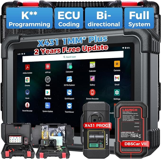 Launch X431 IMMO Plus Programador de Llaves con PROG3 | Diagnóstico de Todos los Sistemas, Codificación de ECU, 39 Servicios, Control Bidireccional, Actualizaciones Cada 2 Años