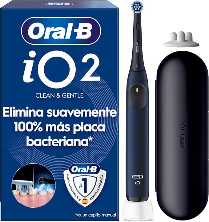 Oral-B iO 2 Cepillo de Dientes Eléctrico con 1 Cabezal, Azul Mar